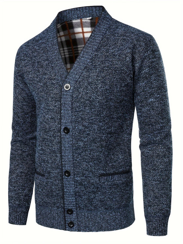 Men's V-Neck Knit Cardigan