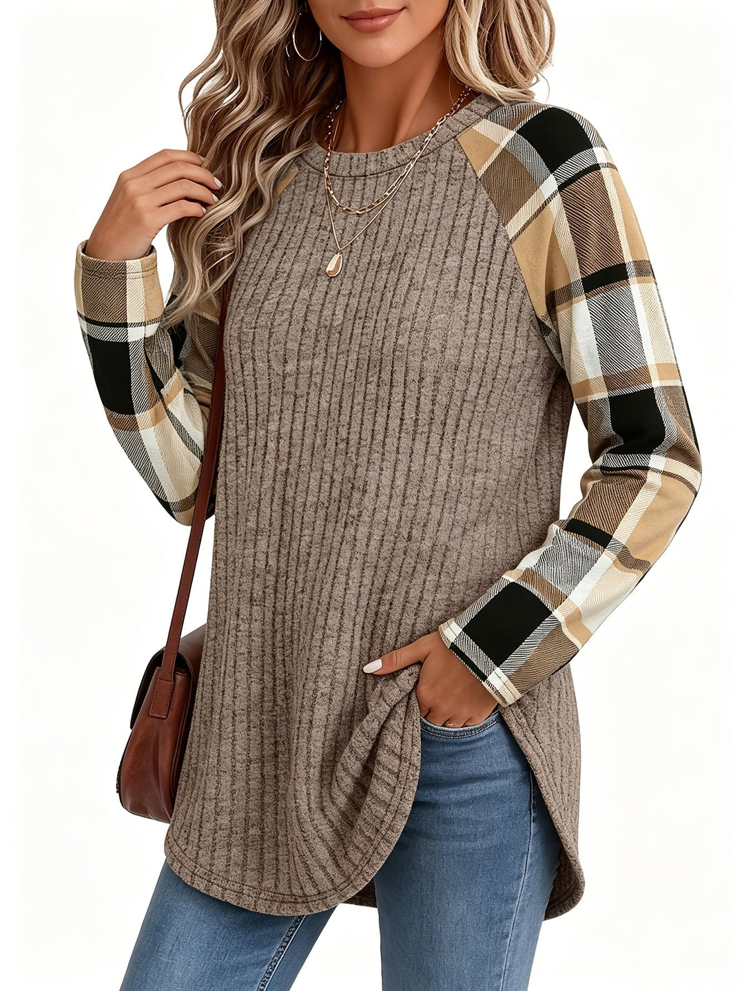Denise | Relaxed Color-Block Long-Sleeve Top