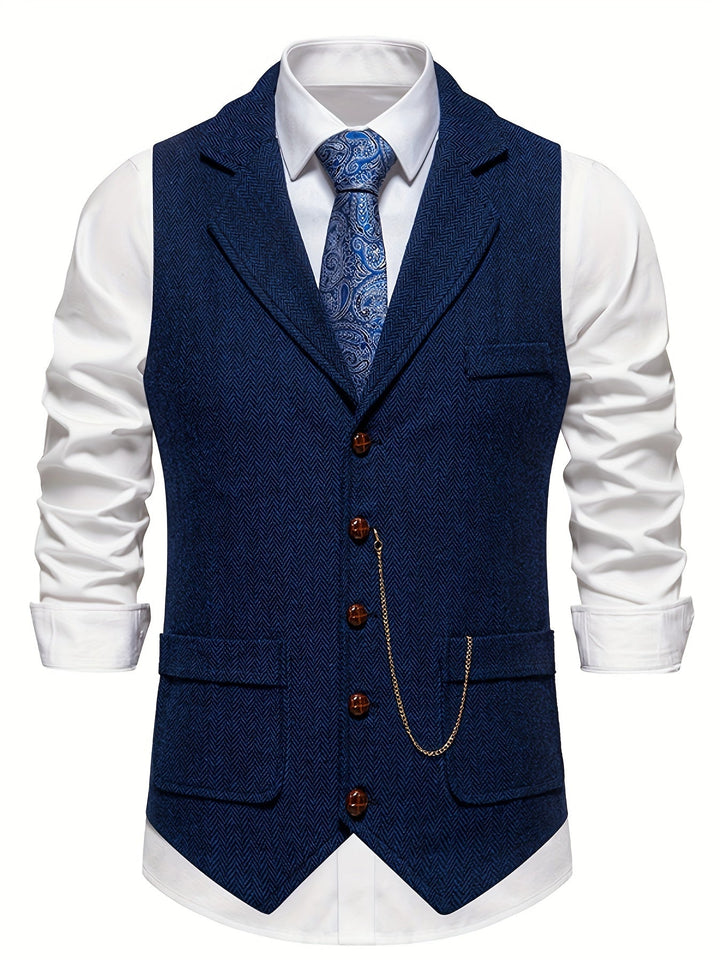Men's Chain Lapel Vest