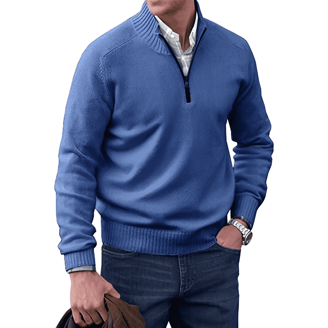 Men's Zippered Knit PUllover