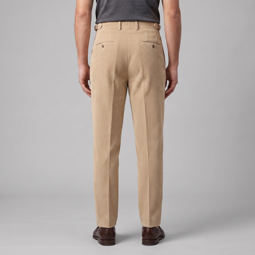 Men's Pleated Corduroy Pants