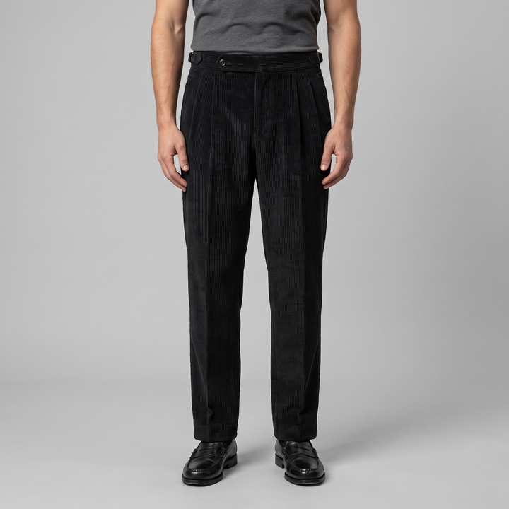 Men's Pleated Corduroy Pants