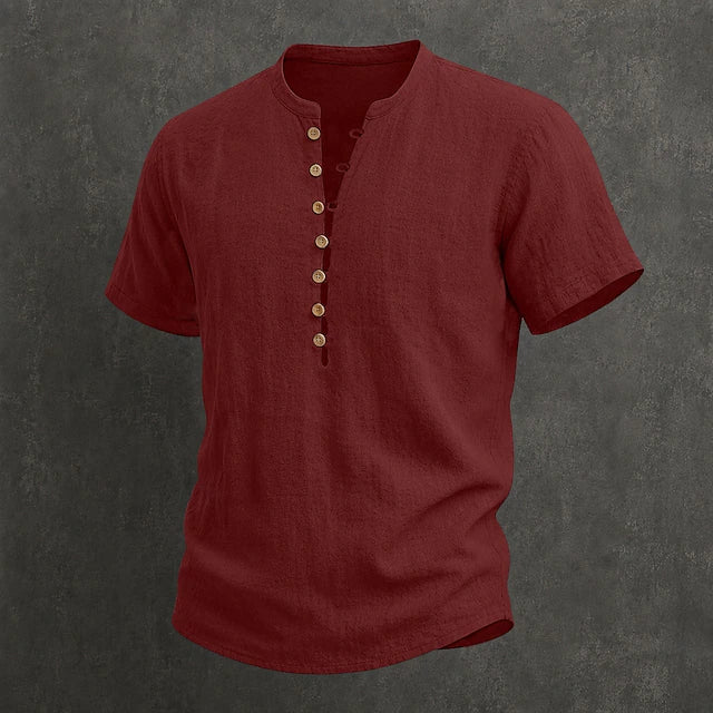 Men's Cotton Mao Collar Shirt