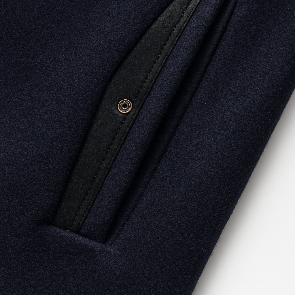 Men's Colorblock Wool Overcoat