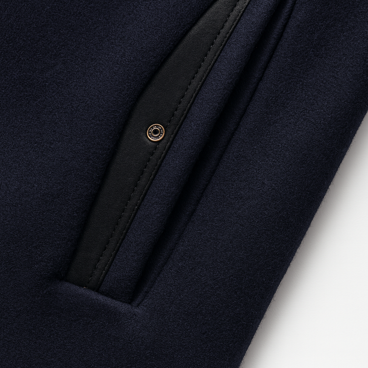 Men's Colorblock Wool Overcoat