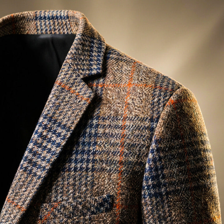 Men's Houndstooth Wool Blazer