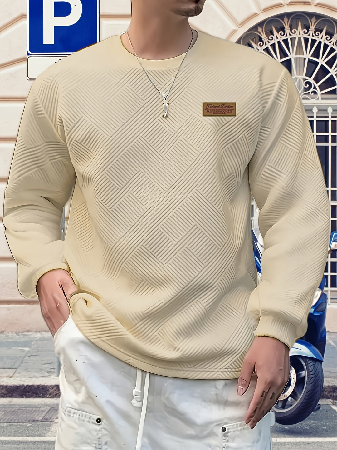 Men's Heavyweight Jacquard Sweatshirt