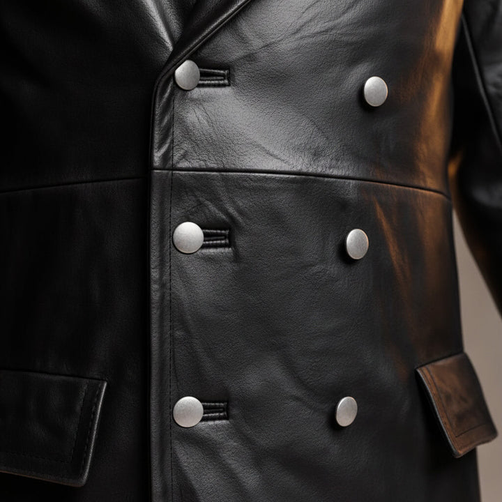 Otto Legacy Leather Overcoat
