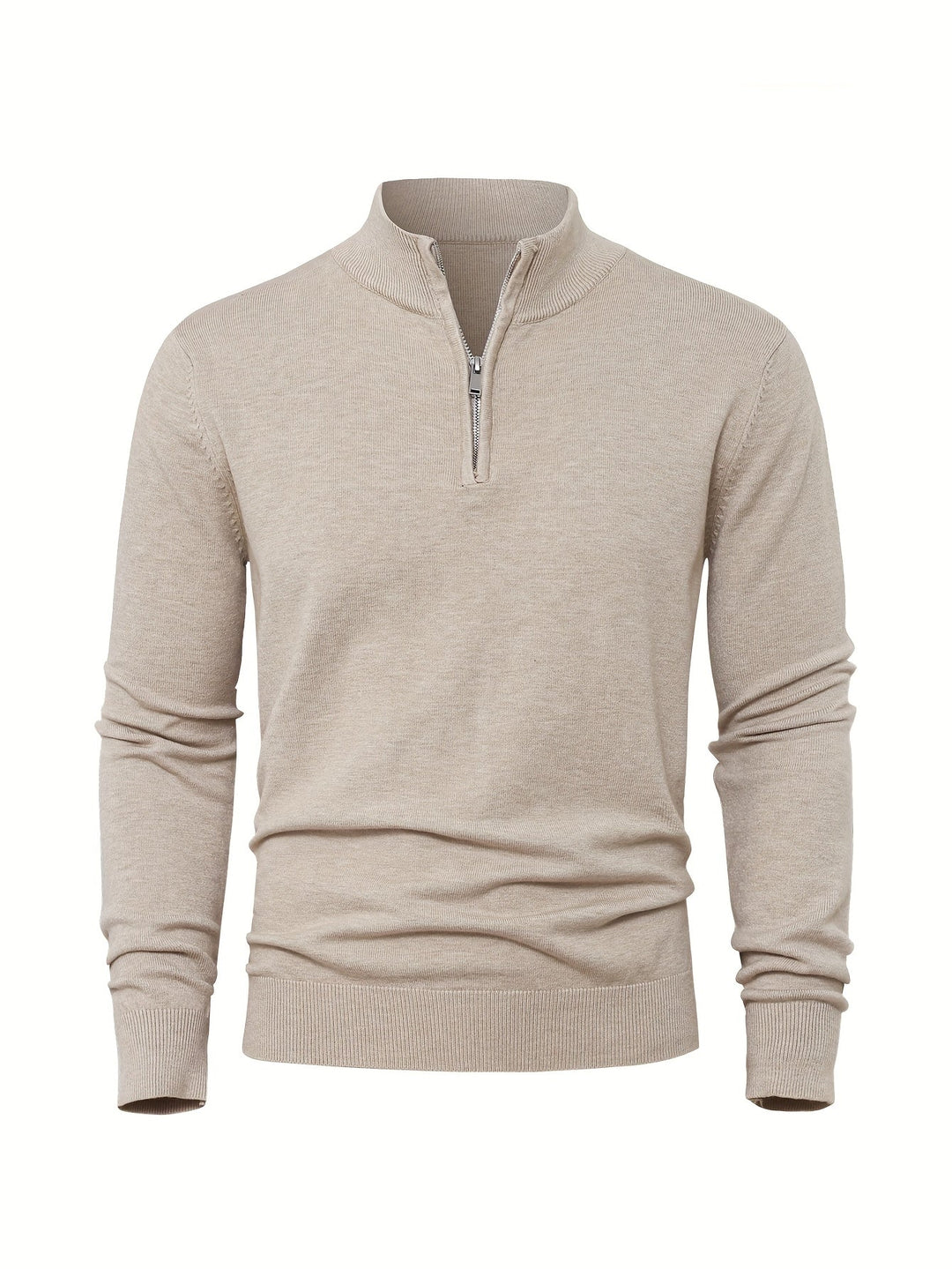 Men's High Neck Zip Sweater