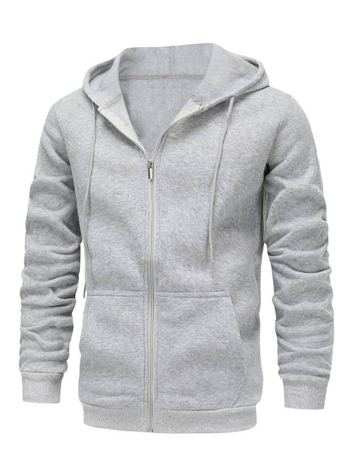 Men's Solid Zip Hoodie