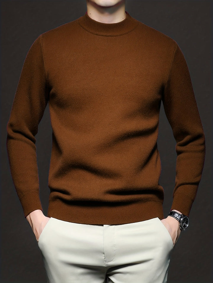 Men's Ribbed High Neck Sweater