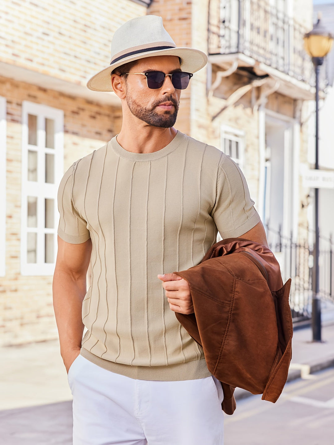 Men's Rib-Knit T-Shirt