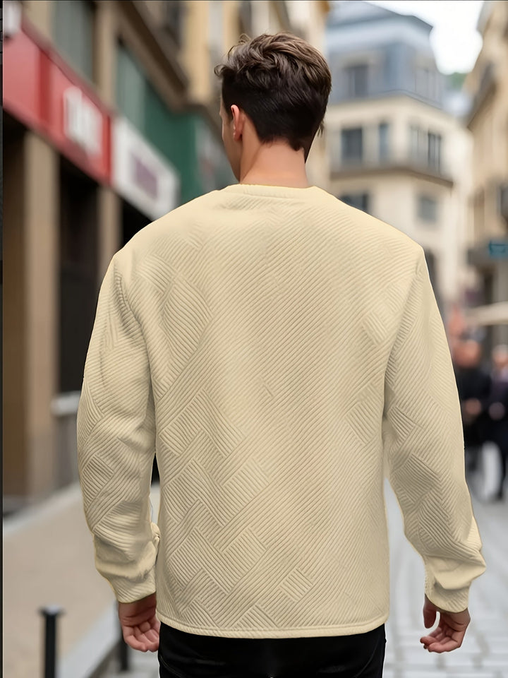 Men's Jacquard Crew Neck Sweatshirt