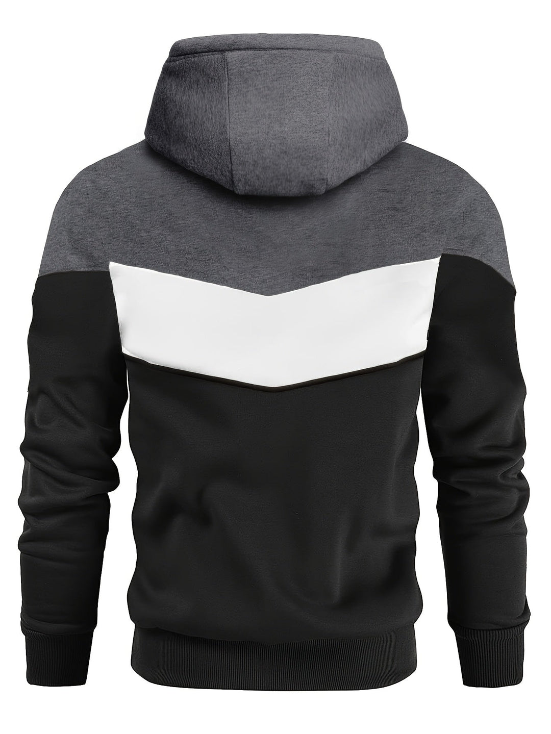 Men's Color Block Knit Hoodie