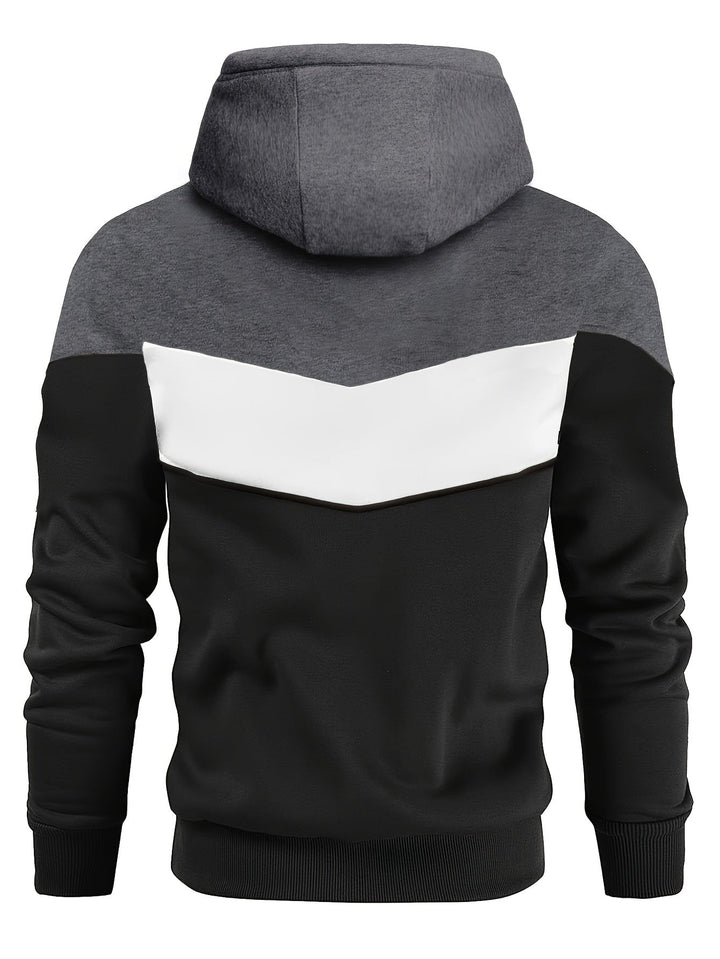 Men's Color Block Knit Hoodie