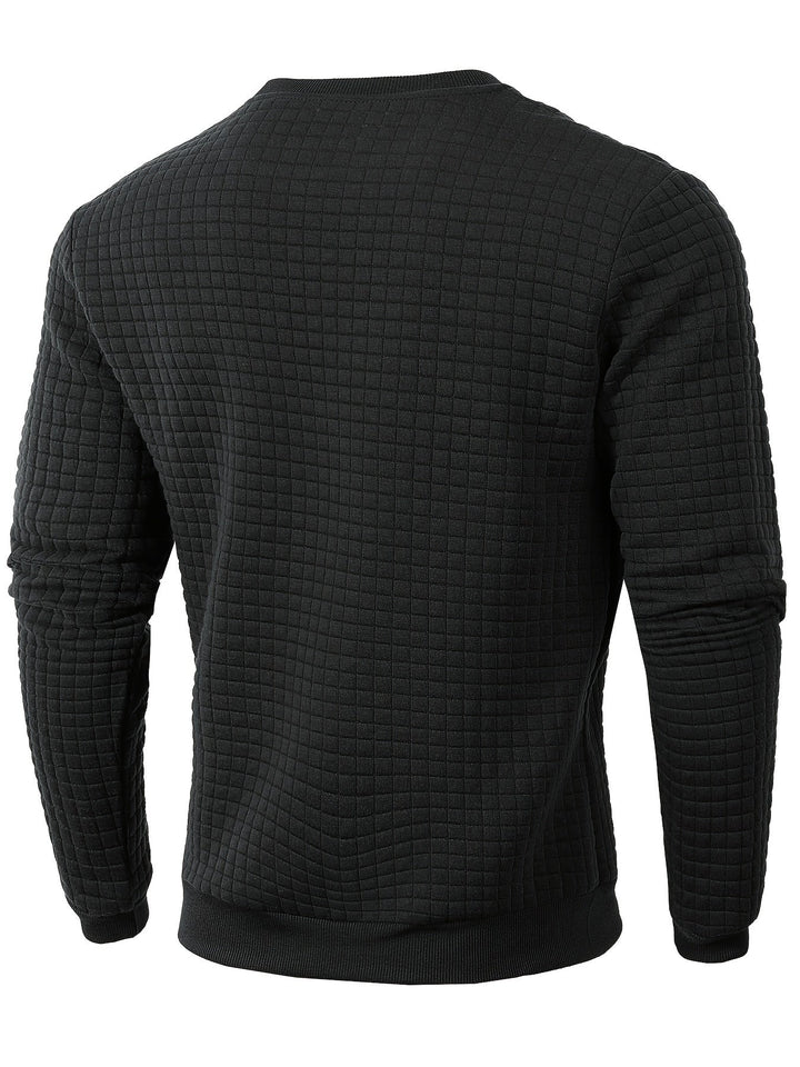 Men's Plaid Crew Neck Sweatshirt