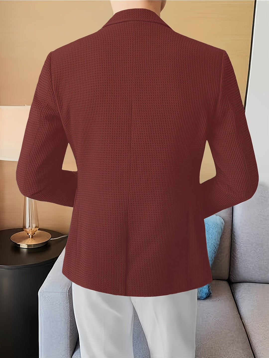 Men's Waffle Knit Blazer