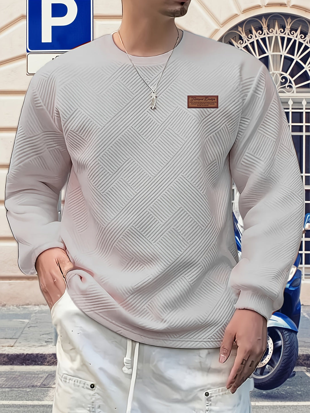 Men's Heavyweight Jacquard Sweatshirt