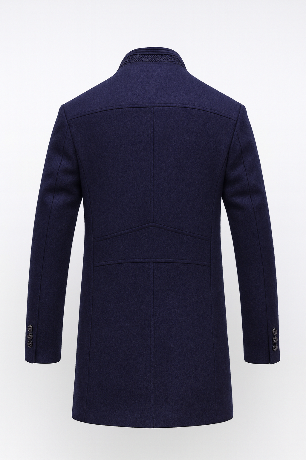 Men's Colorblock Wool Overcoat