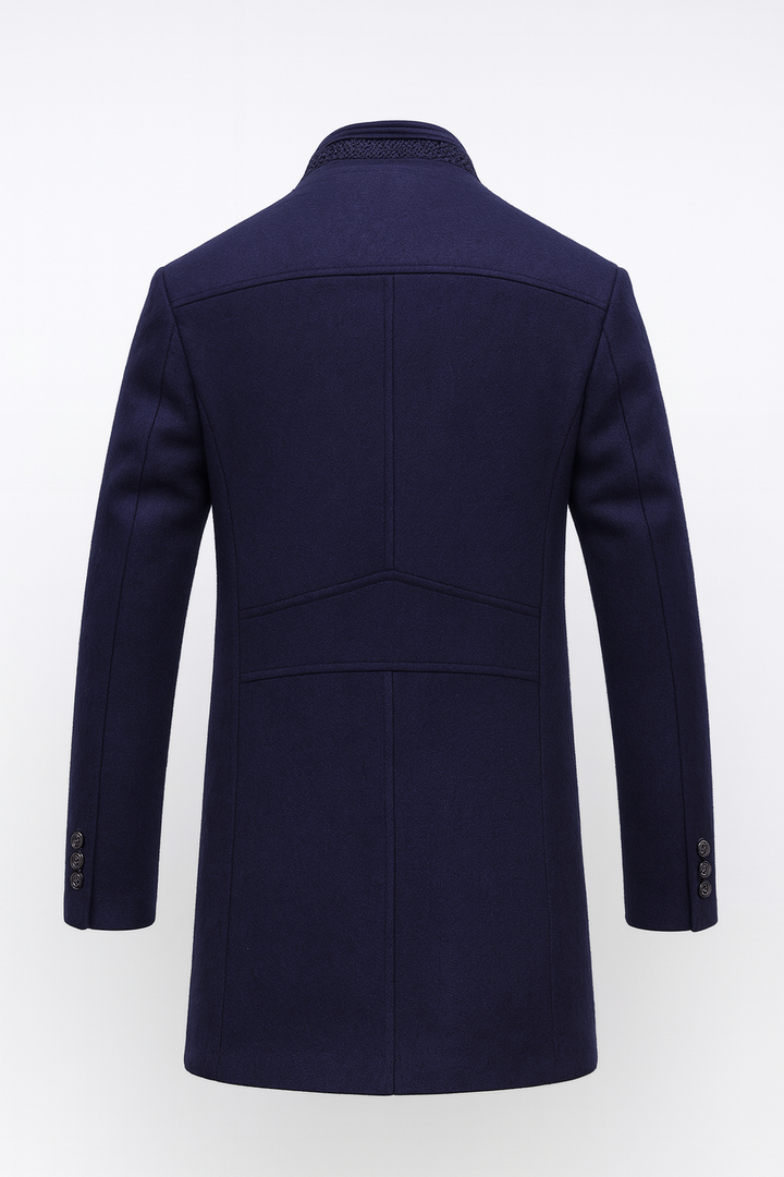 Men's Colorblock Wool Overcoat