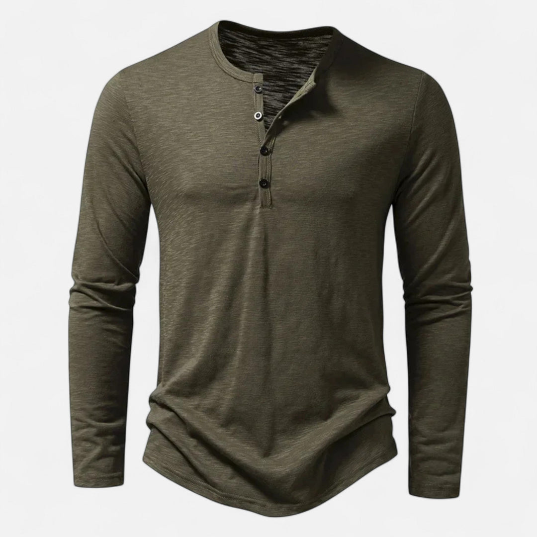 Men's Slim Fit Henley Shirt
