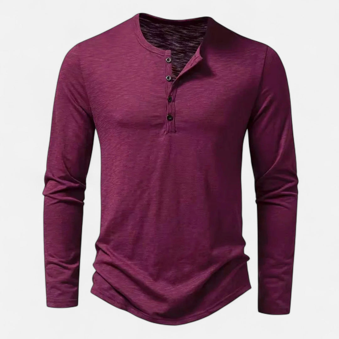 Men's Slim Fit Henley Shirt