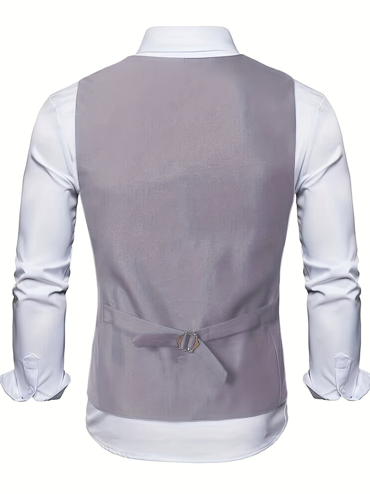 Men's Collarless Polyester Vest