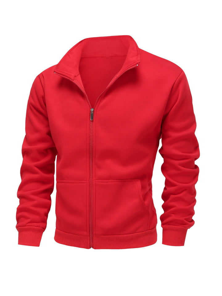 Men's High Neck Zip Hoodie
