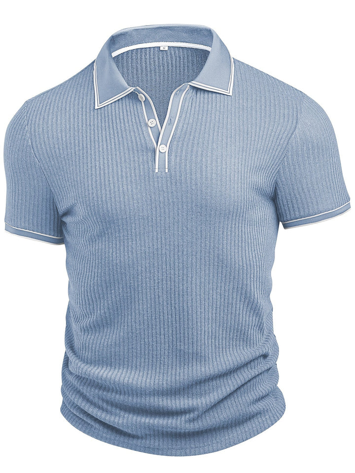 Men's Color Block Polo Shirt