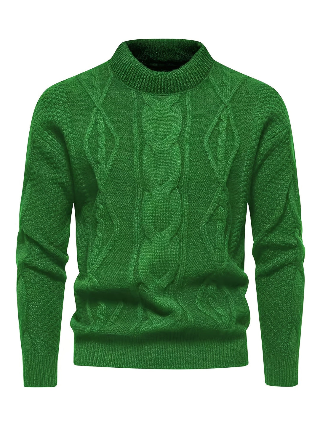 Men's Cable Knit Crew Neck Sweater