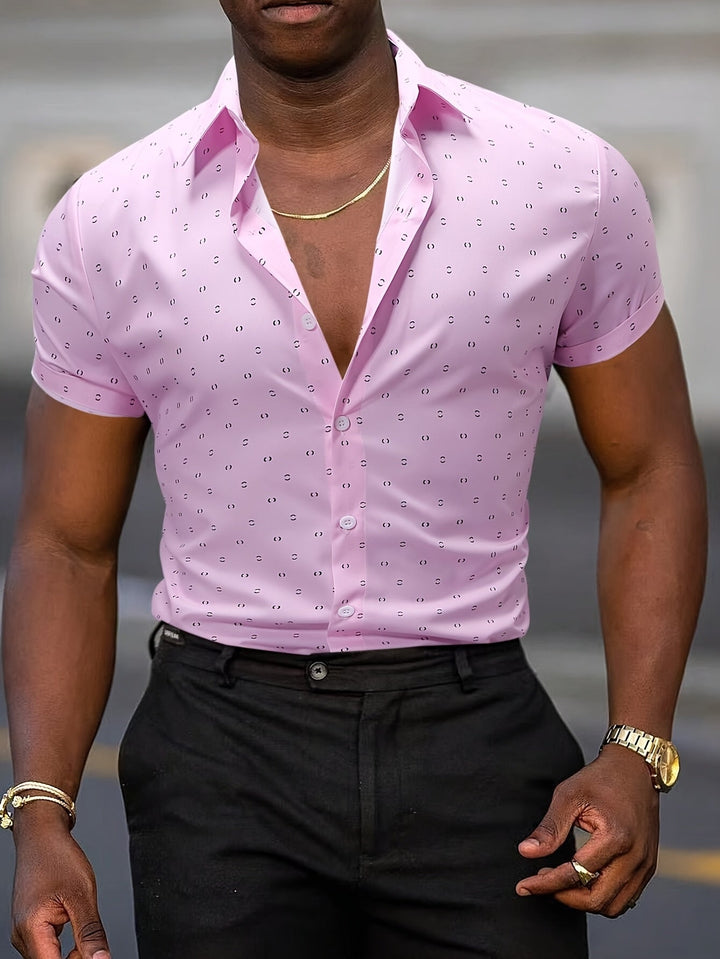 Men's Printed Button Shirt