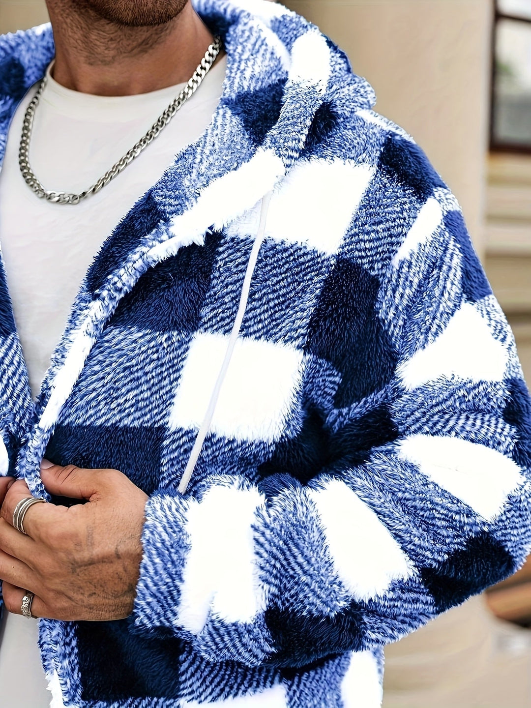 Men's Colourblock Hooded Jacket