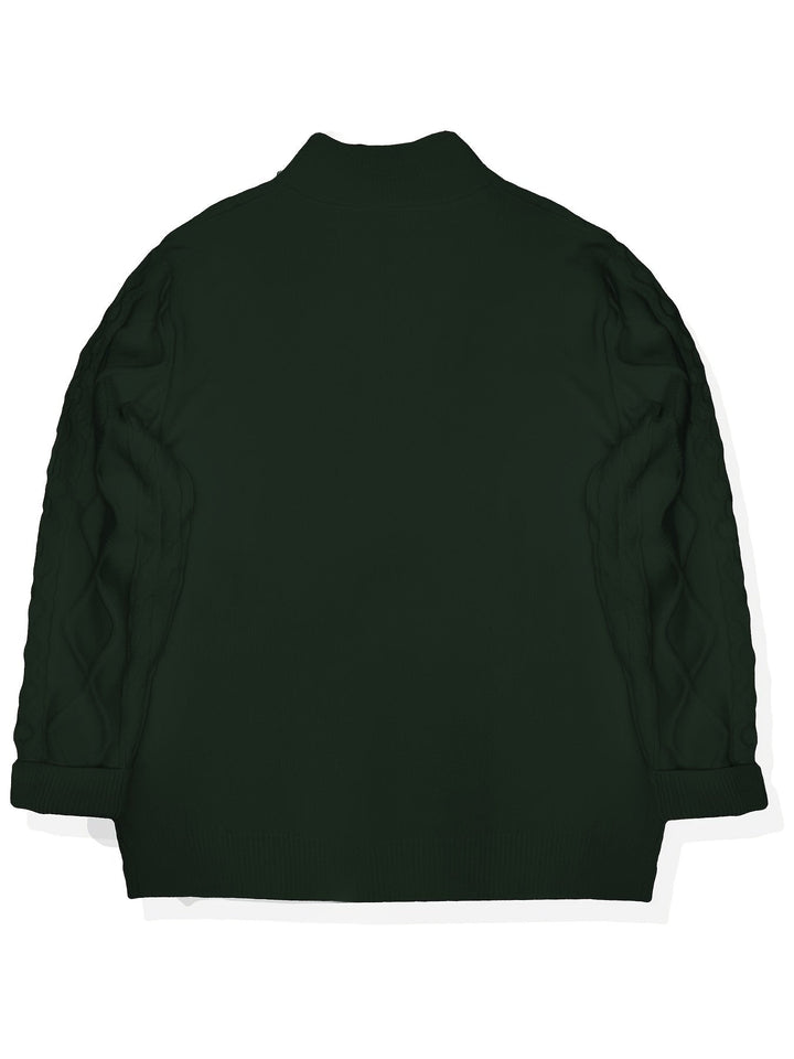 Men's Cable Knit Half Zip Sweater