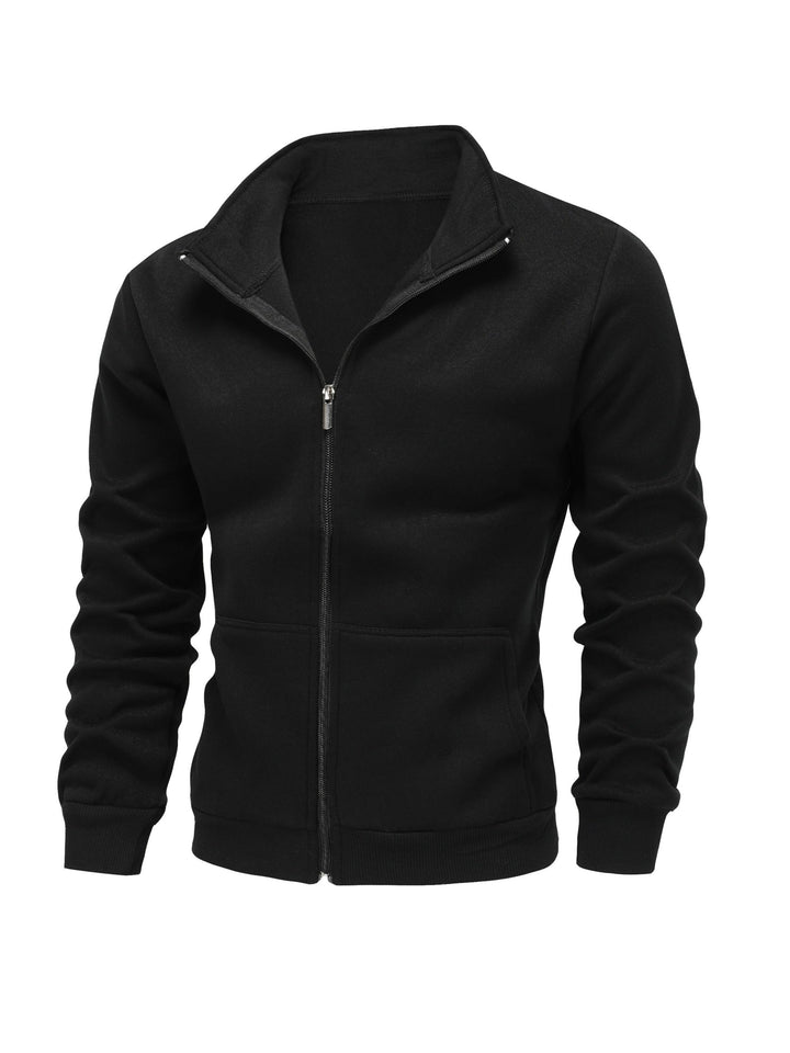 Men's High Neck Zip Hoodie Jacket