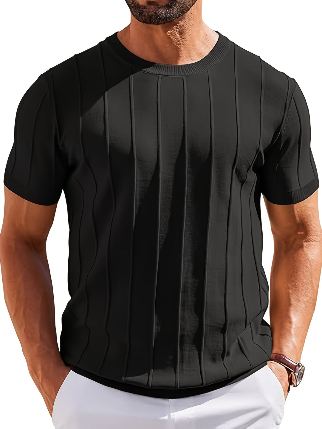 Men's Rib-Knit T-Shirt