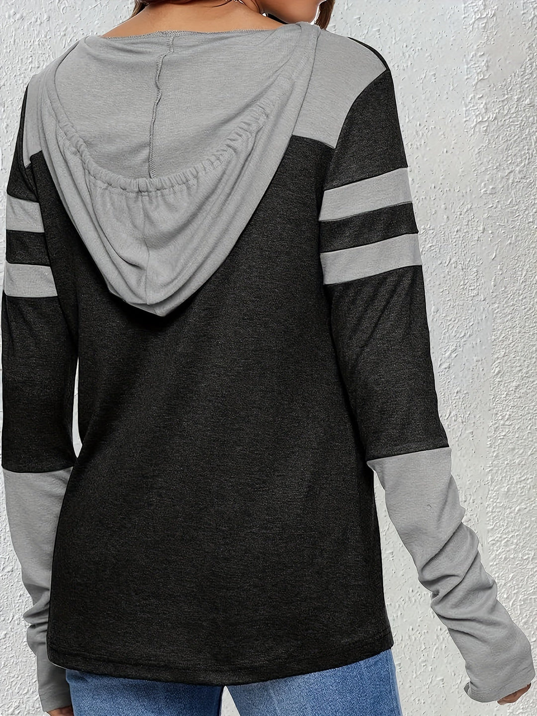 Marlene | Two-Tone Drawstring Hoodie