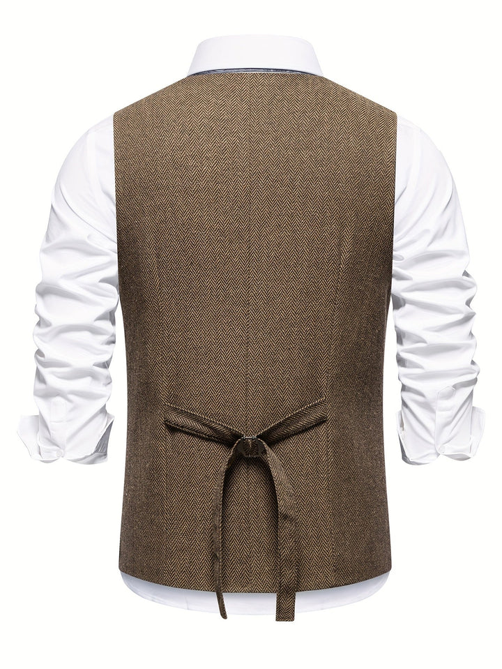 Men's Vintage Button Vest