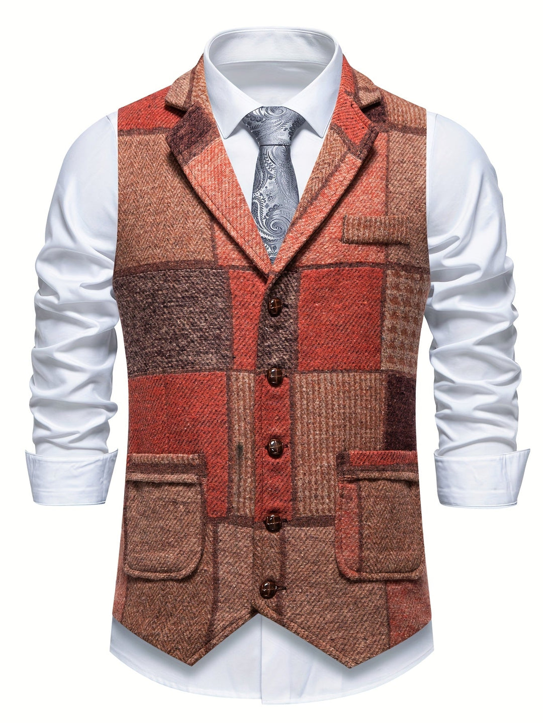 Men's Formal Tweed Vest
