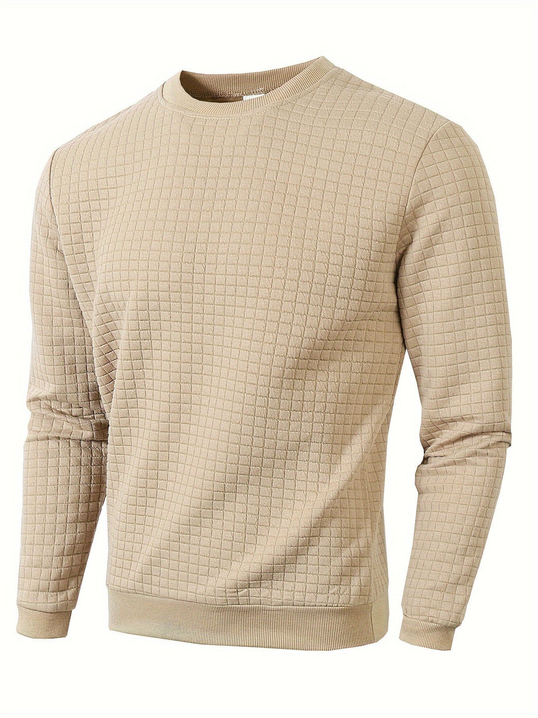 Men's Plaid Crew Neck Sweatshirt