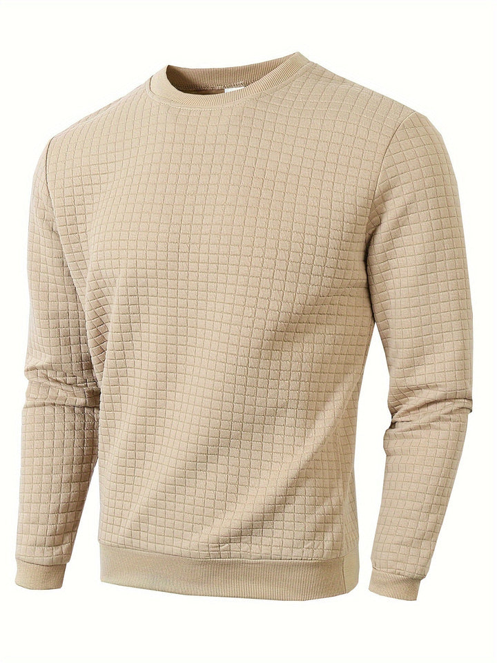 Men's Plaid Crew Neck Sweatshirt