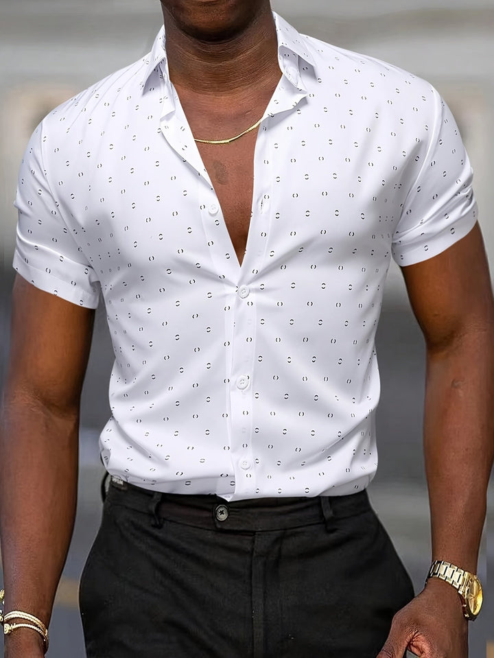 Men's Printed Button Shirt