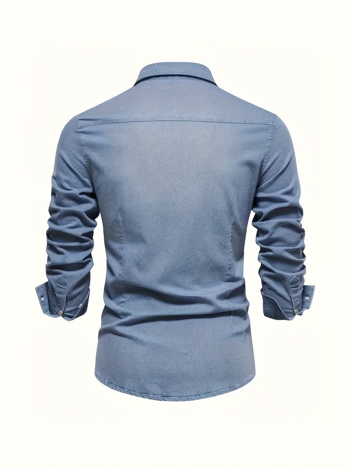 Men's Cotton Blend Denim Shirt