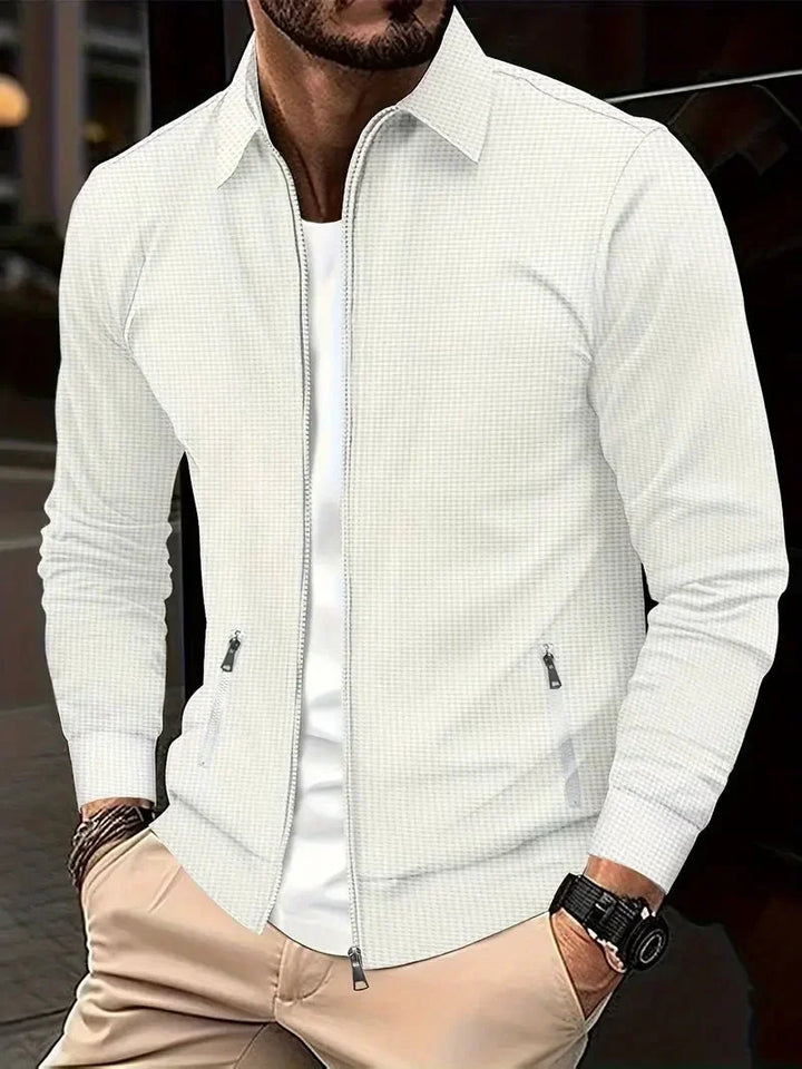 Men's Stand Collar Zip Cardigan