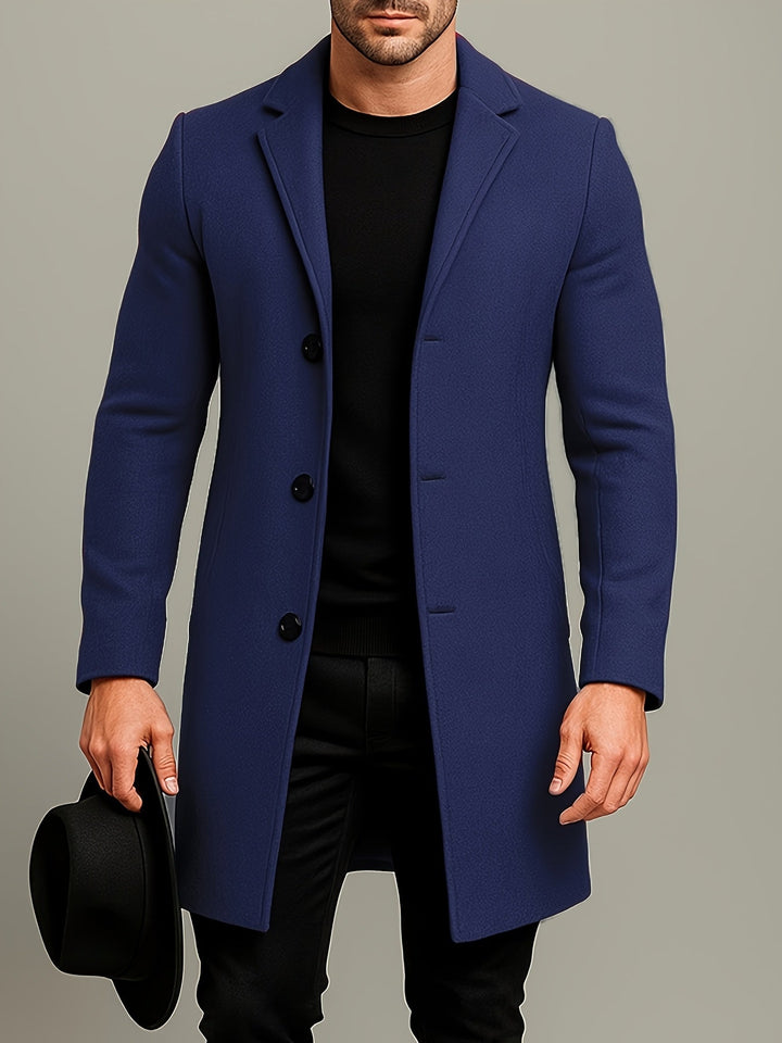 Men's Mid Length Tweed Overcoat
