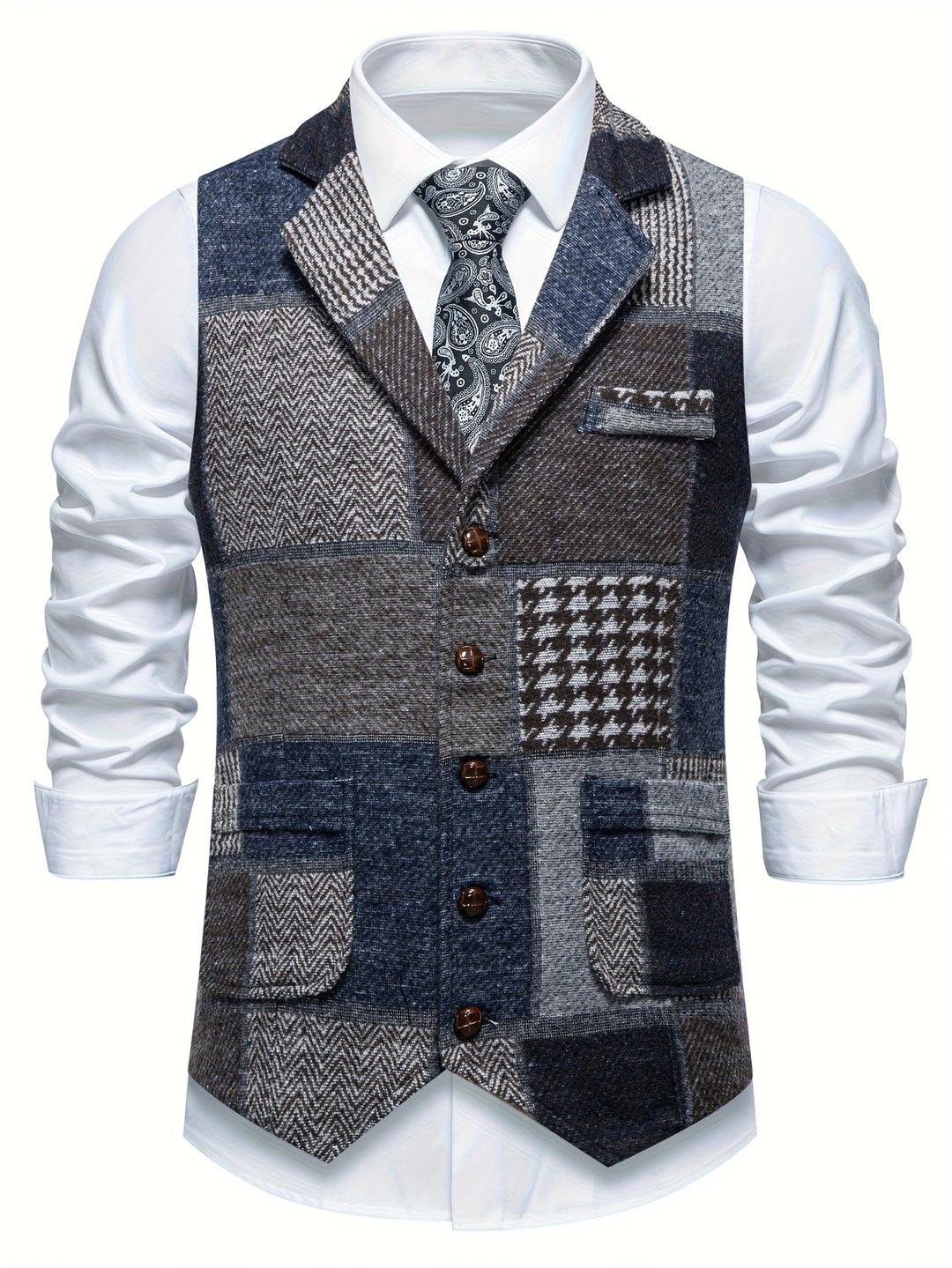 Men's Formal Tweed Vest