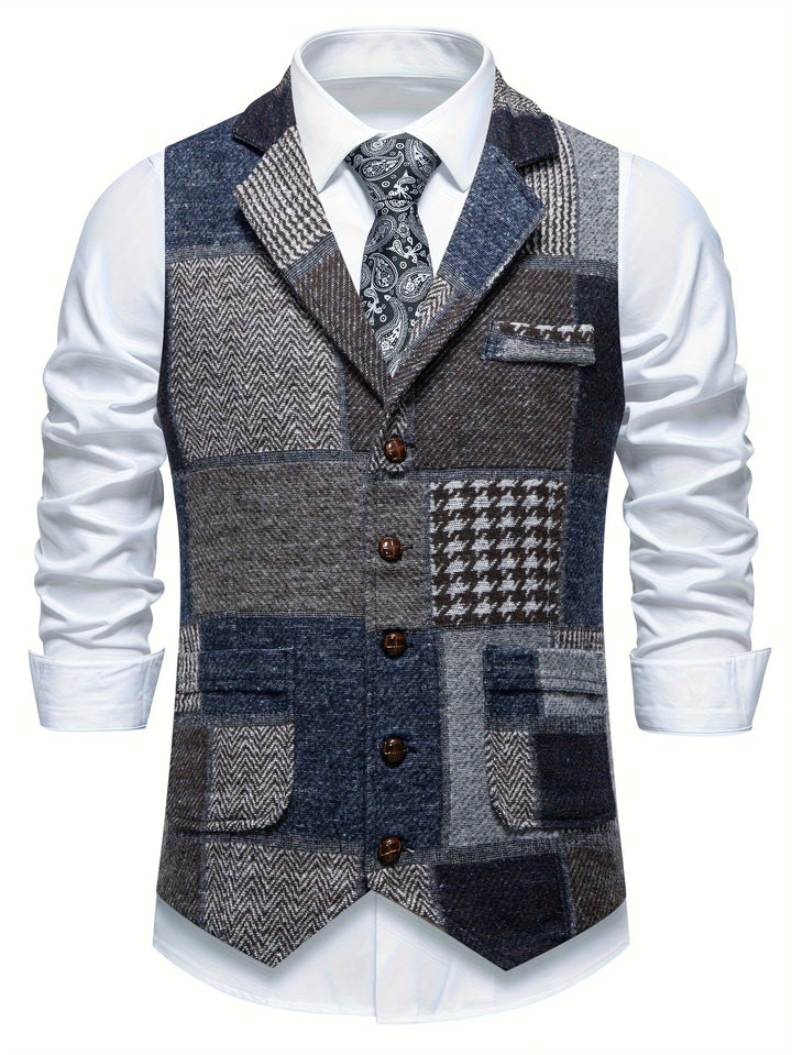 Men's Formal Tweed Vest