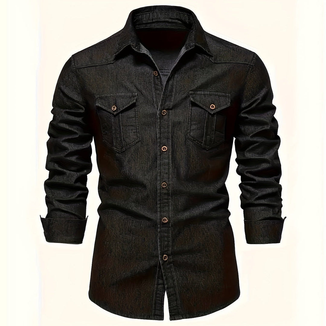 Men's Cotton Blend Denim Shirt