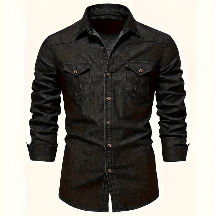 Men's Cotton Blend Denim Shirt