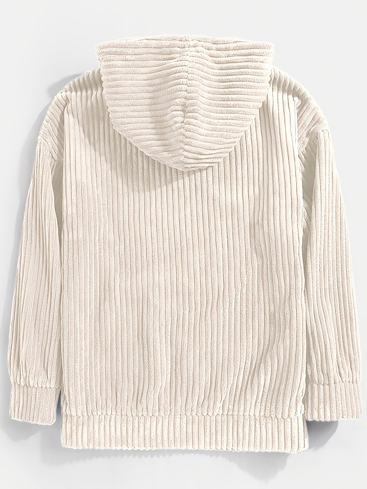 Sebastian | Ribbed Pullover Hoodie