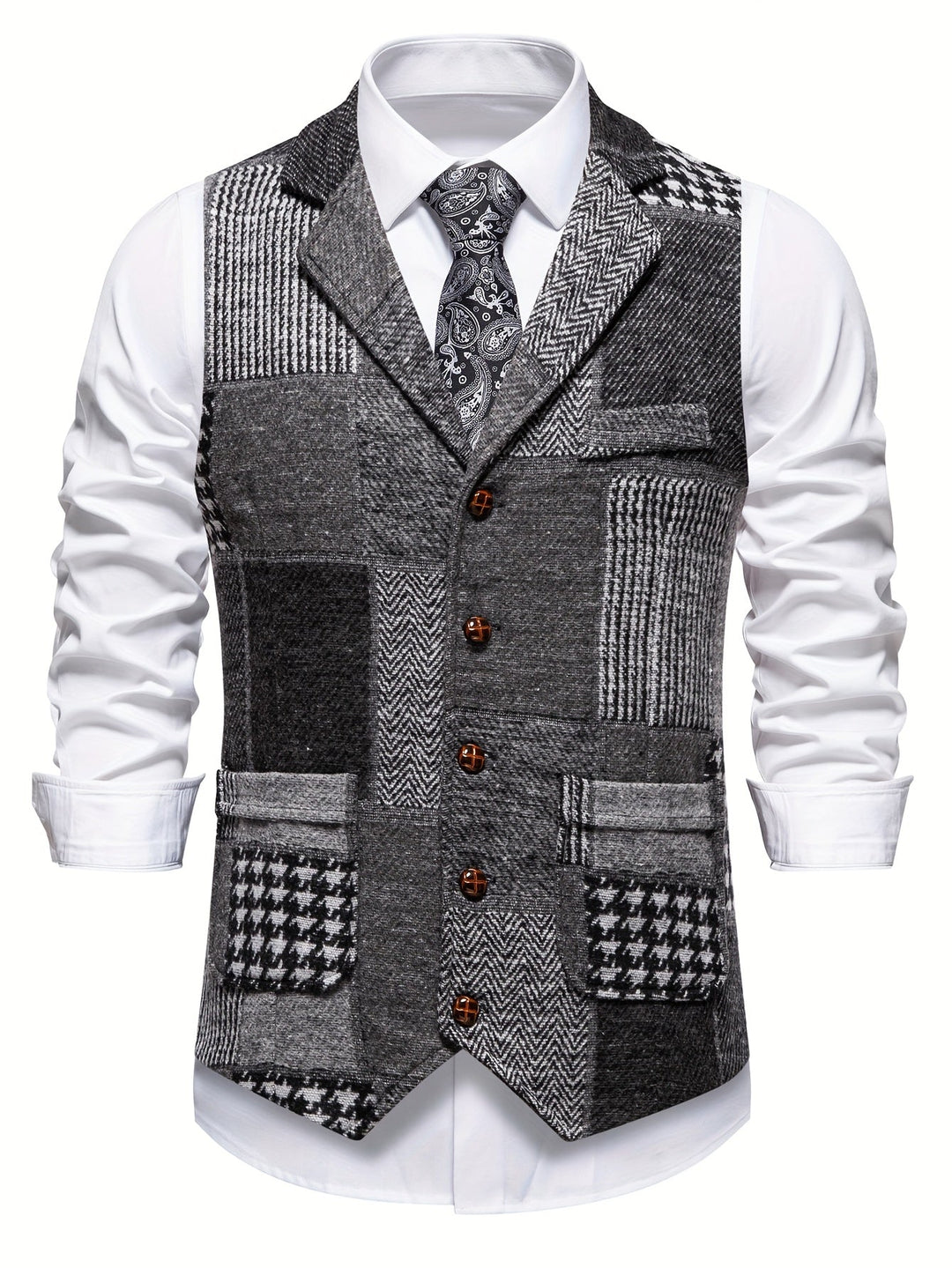 Men's Formal Tweed Vest